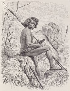Nord australiano con lance, ascia e mazze, da La Storia dell